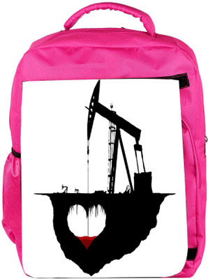 

Snoogg Eco Friendly Canvas White Hearts Designer Backpack Rucksack School Travel Unisex Casual Canvas Bag Bookbag Satchel 5 L Backpack(Pink)