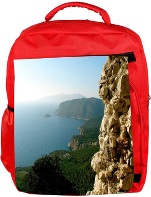 

Snoogg Eco Friendly Canvas Yellow Mountain Designer Backpack Rucksack School Travel Unisex Casual Canvas Bag Bookbag Satchel 5 L Backpack(Red)