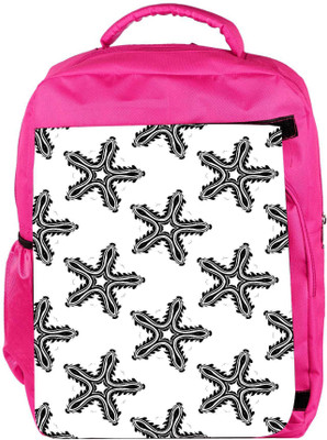 

Snoogg Eco Friendly Canvas Black Star White Designer Backpack Rucksack School Travel Unisex Casual Canvas Bag Bookbag Satchel 5 L Backpack(Pink)