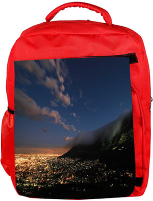 

Snoogg Eco Friendly Canvas Abstract Smoke On Top Designer Backpack Rucksack School Travel Unisex Casual Canvas Bag Bookbag Satchel 5 L Backpack(Red)