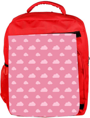 

Snoogg Eco Friendly Canvas Pink Clouds Designer Backpack Rucksack School Travel Unisex Casual Canvas Bag Bookbag Satchel 5 L Backpack(Red)