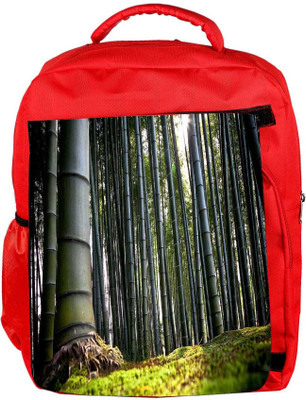 

Snoogg Eco Friendly Canvas Bamboo Tree Designer Backpack Rucksack School Travel Unisex Casual Canvas Bag Bookbag Satchel 5 L Backpack(Red)