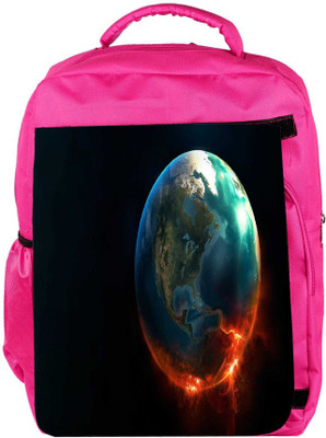 

Snoogg Eco Friendly Canvas Abstract Earth Designer Backpack Rucksack School Travel Unisex Casual Canvas Bag Bookbag Satchel 5 L Backpack(Pink)