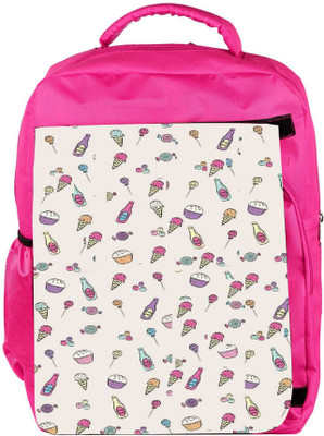 

Snoogg Eco Friendly Canvas Sweet Pattern Backpack Rucksack School Travel Unisex Casual Canvas Bag Bookbag Satchel 5 L Backpack(Pink)