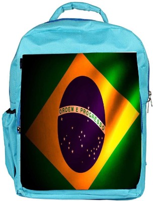 

Snoogg Eco Friendly Canvas Brazil Flag Designer Backpack Rucksack School Travel Unisex Casual Canvas Bag Bookbag Satchel 5 L Backpack(Blue)