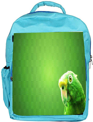 

Snoogg Eco Friendly Canvas Green Parrot Designer Backpack Rucksack School Travel Unisex Casual Canvas Bag Bookbag Satchel 5 L Backpack(Blue)