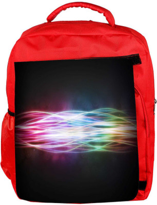 

Snoogg Eco Friendly Canvas Abstract Rays Designer Backpack Rucksack School Travel Unisex Casual Canvas Bag Bookbag Satchel 5 L Backpack(Red)