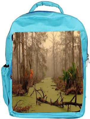 

Snoogg Eco Friendly Canvas Flood In Forest Designer Backpack Rucksack School Travel Unisex Casual Canvas Bag Bookbag Satchel 5 L Backpack(Blue)