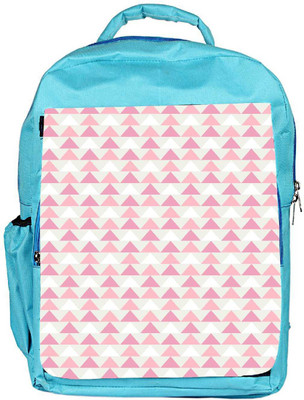 

Snoogg Eco Friendly Canvas Small Triangles Designer Backpack Rucksack School Travel Unisex Casual Canvas Bag Bookbag Satchel 5 L Backpack(Blue)