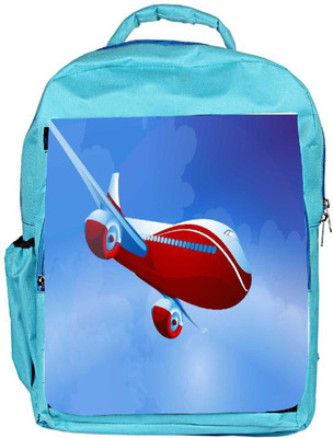 

Snoogg Eco Friendly Canvas Airplane Vector Backpack Rucksack School Travel Unisex Casual Canvas Bag Bookbag Satchel 5 L Backpack(Blue)