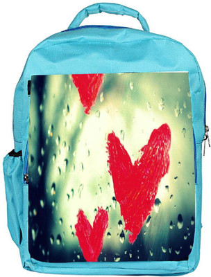 

Snoogg Eco Friendly Canvas Red Heart Designer Backpack Rucksack School Travel Unisex Casual Canvas Bag Bookbag Satchel 5 L Backpack(Blue)