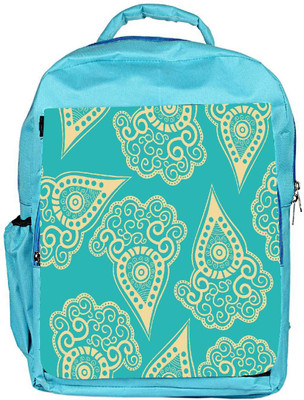 

Snoogg Eco Friendly Canvas Light Yellow Blue Pattern Designer Backpack Rucksack School Travel Unisex Casual Canvas Bag Bookbag Satchel 5 L Backpack(Blue)
