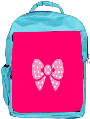 

Snoogg Eco Friendly Canvas Cute Bow Backpack Rucksack School Travel Unisex Casual Canvas Bag Bookbag Satchel 5 L Backpack(Blue)