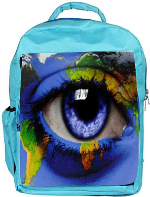 

Snoogg Eco Friendly Canvas World Map Around An Eye 2847 Backpack Rucksack School Travel Unisex Casual Canvas Bag Bookbag Satchel 5 L Backpack(Blue)