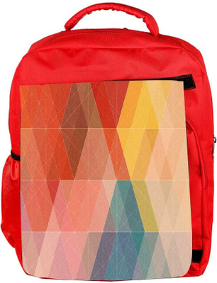 

Snoogg Eco Friendly Canvas Design Polygon Backpack Rucksack School Travel Unisex Casual Canvas Bag Bookbag Satchel 5 L Backpack(Red)