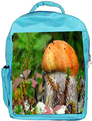 

Snoogg Eco Friendly Canvas Orange Mushroom Designer Backpack Rucksack School Travel Unisex Casual Canvas Bag Bookbag Satchel 5 L Backpack(Blue)