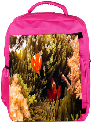 

Snoogg Eco Friendly Canvas Red And Orange Fish Designer Backpack Rucksack School Travel Unisex Casual Canvas Bag Bookbag Satchel 5 L Backpack(Pink)