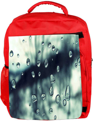 

Snoogg Eco Friendly Canvas Grey Water Drops Designer Backpack Rucksack School Travel Unisex Casual Canvas Bag Bookbag Satchel 5 L Backpack(Red)