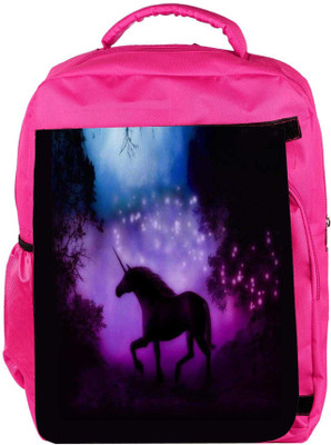 

Snoogg Eco Friendly Canvas Enchanted Unicorn Backpack Rucksack School Travel Unisex Casual Canvas Bag Bookbag Satchel 5 L Backpack(Pink)