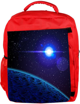 

Snoogg Eco Friendly Canvas Blue Planet Backpack Rucksack School Travel Unisex Casual Canvas Bag Bookbag Satchel 5 L Backpack(Red)