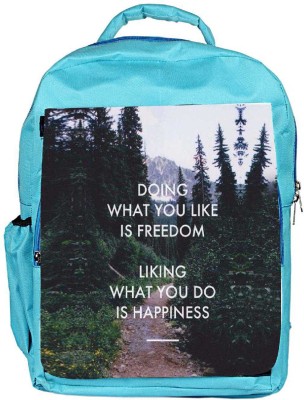 

Snoogg Eco Friendly Canvas Freedom And Happiness Backpack Rucksack School Travel Unisex Casual Canvas Bag Bookbag Satchel 5 L Backpack(Blue)