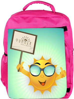 

Snoogg Eco Friendly Canvas Abstract Summer Background Backpack Rucksack School Travel Unisex Casual Canvas Bag Bookbag Satchel 5 L Backpack(Pink)