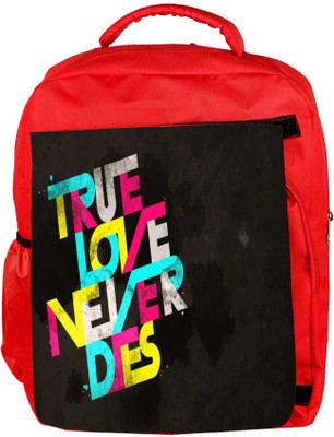 

Snoogg Eco Friendly Canvas True Love Never Dies Designer Backpack Rucksack School Travel Unisex Casual Canvas Bag Bookbag Satchel 5 L Backpack(Red)