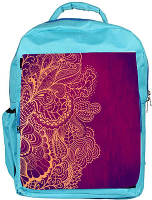 

Snoogg Eco Friendly Canvas Decorative Element Border Abstract Invitation Card Template Wave Design Backpack Rucksack School Travel Unisex Casual Canvas Bag Bookbag Satchel 5 L Backpack(Blue)