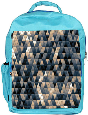 

Snoogg Eco Friendly Canvas Small Triangle Pattern Design Designer Backpack Rucksack School Travel Unisex Casual Canvas Bag Bookbag Satchel 5 L Backpack(Blue)