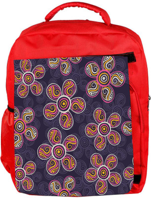 

Snoogg Eco Friendly Canvas Abstract Floral Grey Pattern Designer Backpack Rucksack School Travel Unisex Casual Canvas Bag Bookbag Satchel 5 L Backpack(Red)