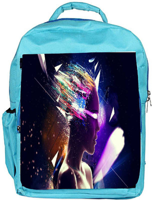 

Snoogg Eco Friendly Canvas Girl Eyes Designer Backpack Rucksack School Travel Unisex Casual Canvas Bag Bookbag Satchel 5 L Backpack(Blue)