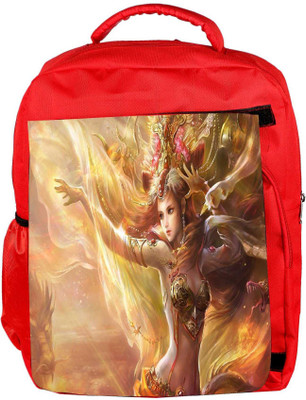 

Snoogg Eco Friendly Canvas Women Fantasy Designer Backpack Rucksack School Travel Unisex Casual Canvas Bag Bookbag Satchel 5 L Backpack(Red)