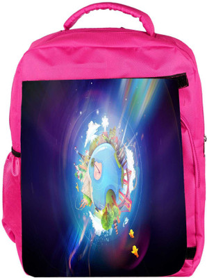 

Snoogg Eco Friendly Canvas Colorful Earth Designer Backpack Rucksack School Travel Unisex Casual Canvas Bag Bookbag Satchel 5 L Backpack(Pink)