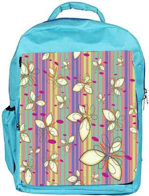 

Snoogg Eco Friendly Canvas Cream Petals Designer Backpack Rucksack School Travel Unisex Casual Canvas Bag Bookbag Satchel 5 L Backpack(Blue)