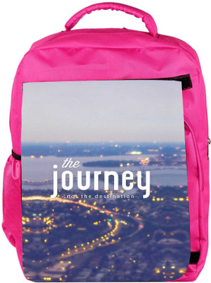 

Snoogg Eco Friendly Canvas The Journey Matters Backpack Rucksack School Travel Unisex Casual Canvas Bag Bookbag Satchel 5 L Backpack(Pink)