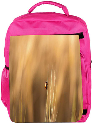 

Snoogg Eco Friendly Canvas Flying Beatel Designer Backpack Rucksack School Travel Unisex Casual Canvas Bag Bookbag Satchel 5 L Backpack(Pink)