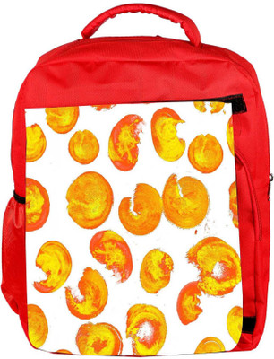 

Snoogg Eco Friendly Canvas Yellow Abstract Paint Designer Backpack Rucksack School Travel Unisex Casual Canvas Bag Bookbag Satchel 5 L Backpack(Red)