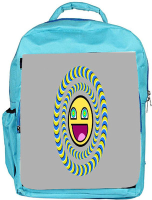 

Snoogg Eco Friendly Canvas Laughing Sun Designer Backpack Rucksack School Travel Unisex Casual Canvas Bag Bookbag Satchel 5 L Backpack(Blue)