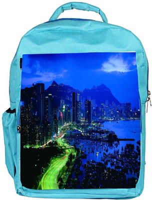 

Snoogg Eco Friendly Canvas City At Night Designer Backpack Rucksack School Travel Unisex Casual Canvas Bag Bookbag Satchel 5 L Backpack(Blue)