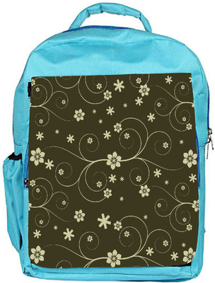 

Snoogg Eco Friendly Canvas Cream Flowers Designer Backpack Rucksack School Travel Unisex Casual Canvas Bag Bookbag Satchel 5 L Backpack(Blue)