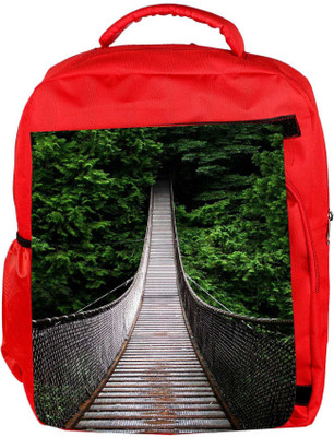 

Snoogg Eco Friendly Canvas One-Way-Home Designer Backpack Rucksack School Travel Unisex Casual Canvas Bag Bookbag Satchel 5 L Backpack(Red)