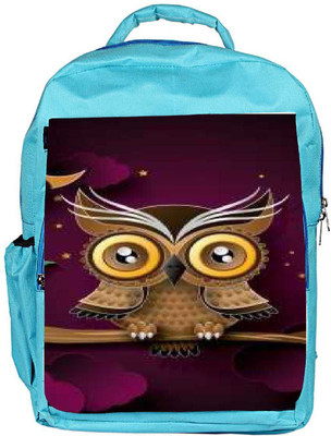 

Snoogg Eco Friendly Canvas Abstract Owl Designer Backpack Rucksack School Travel Unisex Casual Canvas Bag Bookbag Satchel 5 L Backpack(Blue)