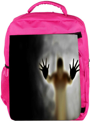 

Snoogg Eco Friendly Canvas Dark Scary Designer Backpack Rucksack School Travel Unisex Casual Canvas Bag Bookbag Satchel 5 L Backpack(Pink)