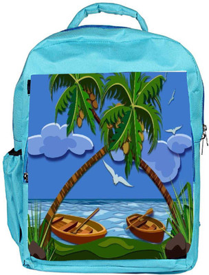 

Snoogg Eco Friendly Canvas Lost Paradise 2464 Backpack Rucksack School Travel Unisex Casual Canvas Bag Bookbag Satchel 5 L Backpack(Blue)