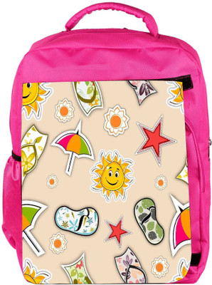 

Snoogg Eco Friendly Canvas Abstract Summer Background Backpack Rucksack School Travel Unisex Casual Canvas Bag Bookbag Satchel 5 L Backpack(Pink)