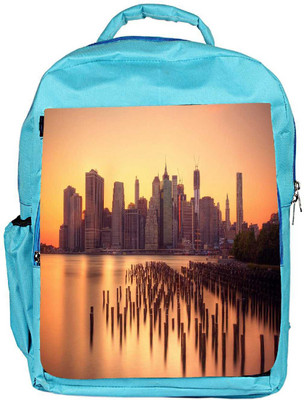 

Snoogg Eco Friendly Canvas New York Docks Designer Backpack Rucksack School Travel Unisex Casual Canvas Bag Bookbag Satchel 5 L Backpack(Blue)