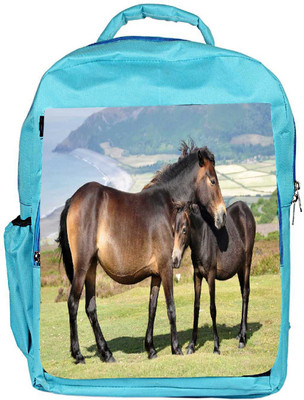 

Snoogg Eco Friendly Canvas Parental Horse Designer Backpack Rucksack School Travel Unisex Casual Canvas Bag Bookbag Satchel 5 L Backpack(Blue)