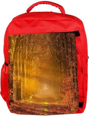 

Snoogg Eco Friendly Canvas Dense Yellow Forest Designer Backpack Rucksack School Travel Unisex Casual Canvas Bag Bookbag Satchel 5 L Backpack(Red)