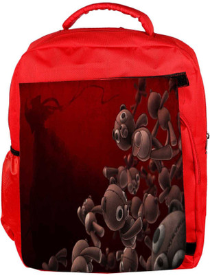 

Snoogg Eco Friendly Canvas Teddy Bears Designer Backpack Rucksack School Travel Unisex Casual Canvas Bag Bookbag Satchel 5 L Backpack(Red)