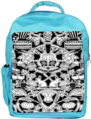 

Snoogg Eco Friendly Canvas Black And White Feast Backpack Rucksack School Travel Unisex Casual Canvas Bag Bookbag Satchel 5 L Backpack(Blue)